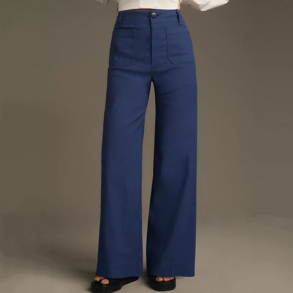 Anthropologie The Colette Full-Length Wide-Leg Pants by Maeve Petite